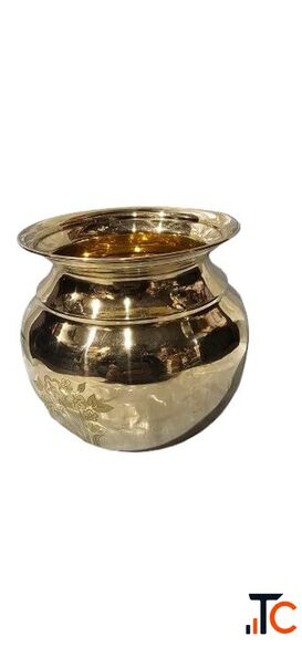 Brass Kalash Medium Size Traditional Brown 20 cm Height