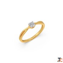 Round Diamond Solitaire Twist Ring Lucira Jewelry