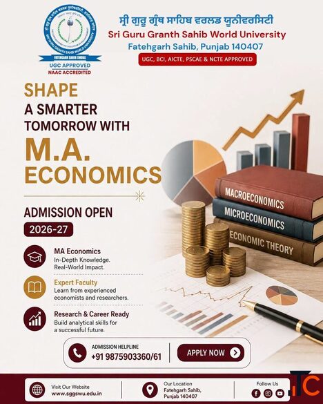 Best masters degree in economics in Punjab - SGGSWU Fatehgarh Sahib