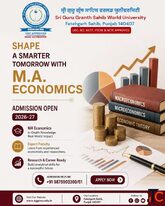 Best masters degree in economics in Punjab - SGGSWU Fatehgarh Sahib