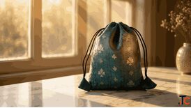 Botanical Weave Potli - Handcrafted Designer Potli Bag for Weddings Festive Celebrations