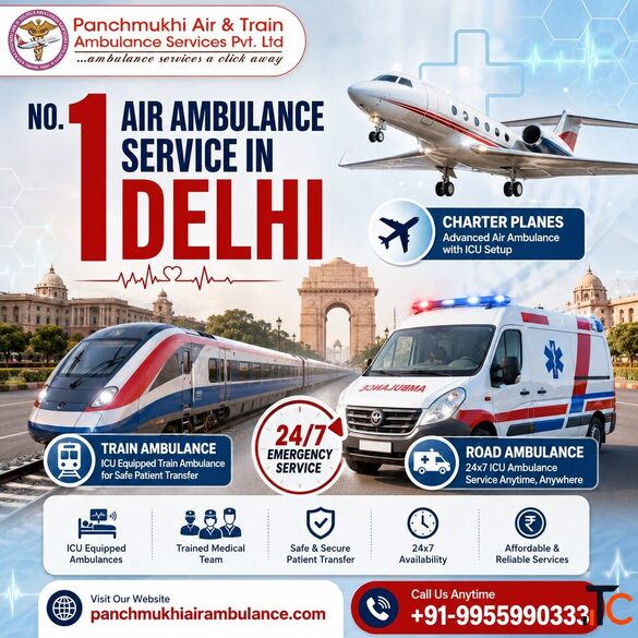 Panchmukhi Air Ambulance from Delhi - Air Medical Transport Arranged in time