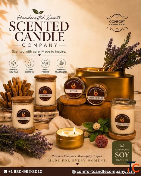 Scented Candle Company for Comfort-Inspired Soy Candles