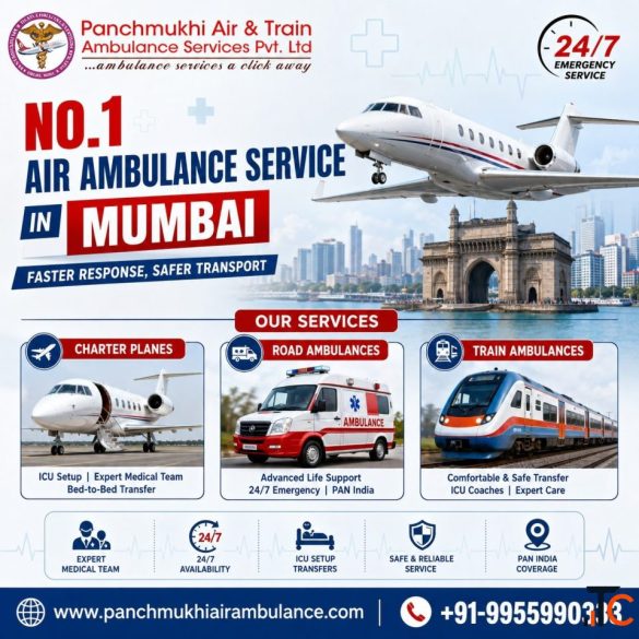 Panchmukhi Air Ambulance Service in Mumbai Provides Reliable Healthcare Transportation Services