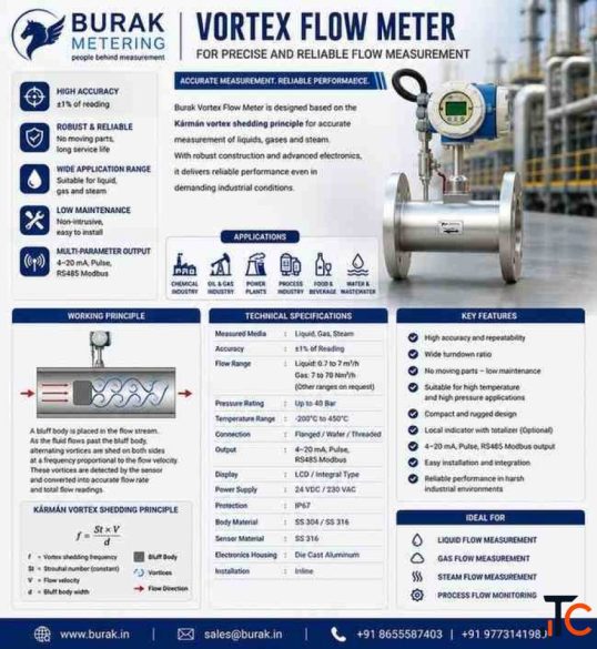 Vortex Flow Meter for Reliable Process Monitoring