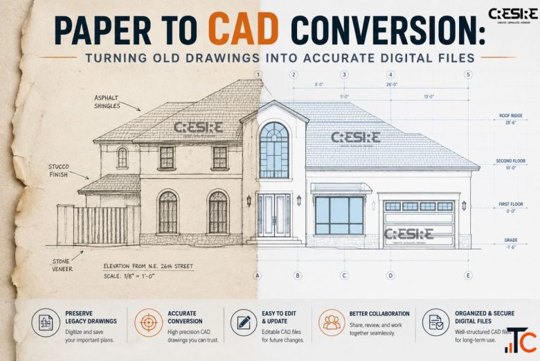 Paper to CAD Conversion Turning Old Drawings into Accurate Digital Files