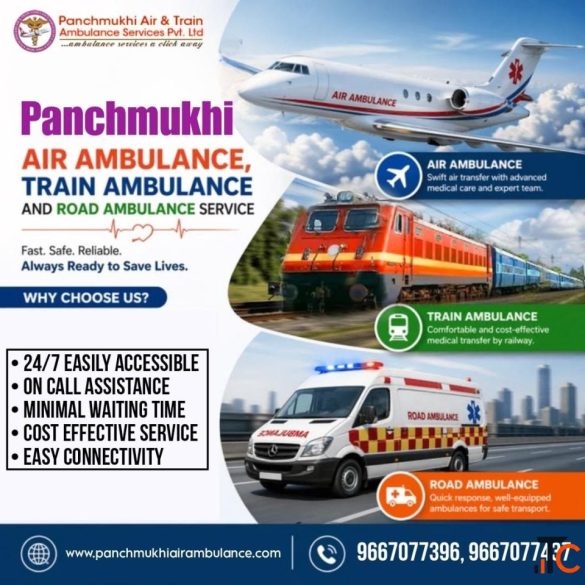 Panchmukhi Emergency Train Ambulance in Hyderabad- Available 247 emergency retrieval