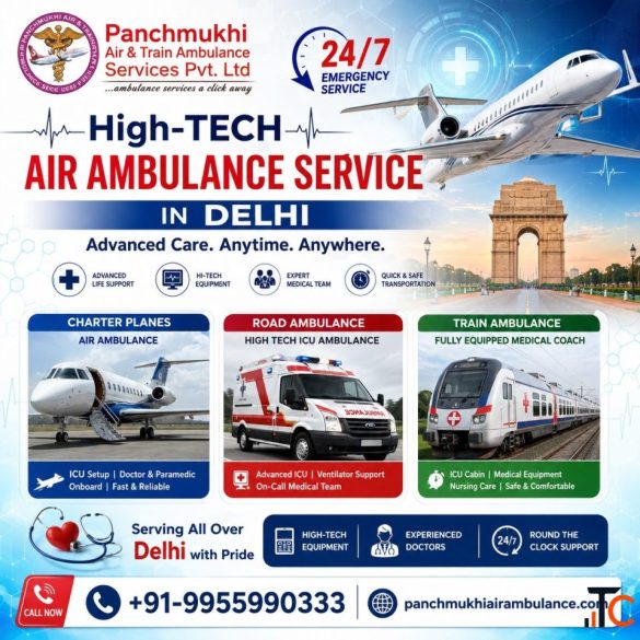 Panchmukhi Hi Tech Air Ambulance in Delhi - Continuous Patient Monitoring