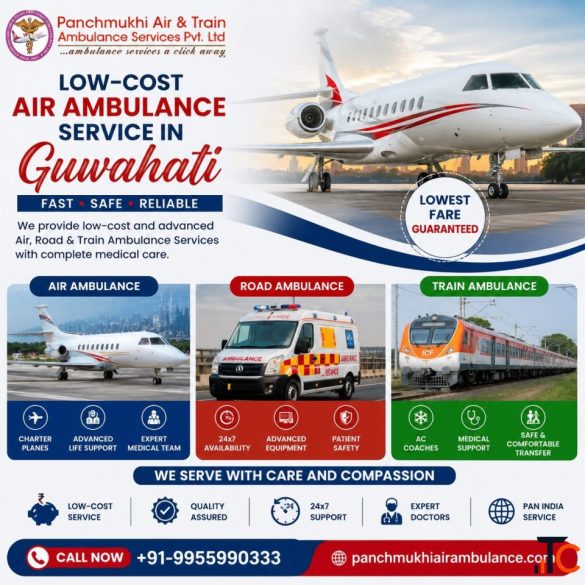 Panchmukhi Emergency Air Ambulance in Guwahati - Compassionate Patient Care Onboard