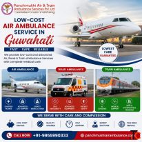 Panchmukhi Emergency Air Ambulance in Guwahati - Compassionate Patient Care Onboard