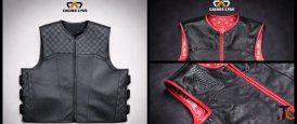 Leather Vest for Men by Cachee Cave with Premium Genuine Leather with Rugged Style