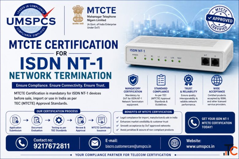 MTCTE Certification for ISDN NT-1 Network Termination