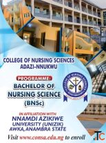 Anambra State College of Nursing Sciences Adazi-Nnukwu 20262027 nursing form is out on sale Call 091