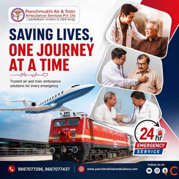 Panchmukhi Best Patient Shifting Ambulance in Ranchi- Critical Care train transfer with efficiency