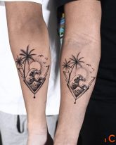 Couple Travel Tattoo Ideas Matching Adventure Tattoos - Sam Tattoo India