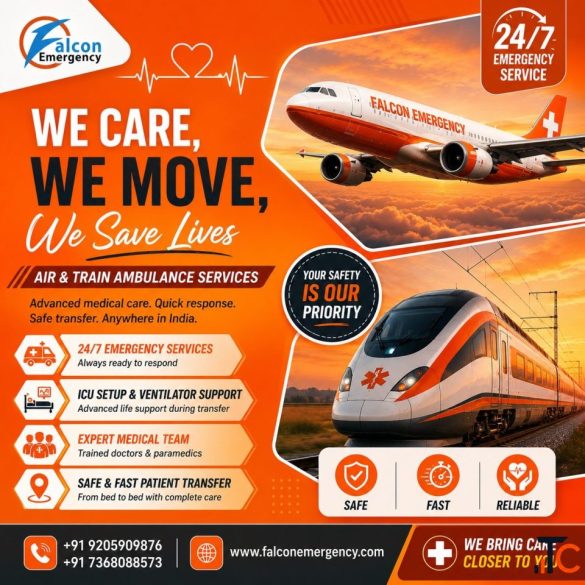 Falcon Emergency Train Ambulance Services in Bangalore- Rail-Based Life Support Service