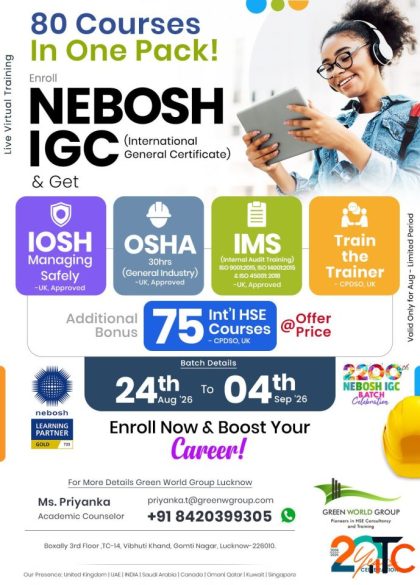 NEBOSH IGC Course in Lucknow - Green World Group
