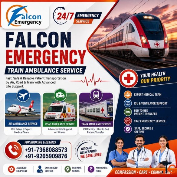 Falcon Emergency Hi Tech Train Ambulance from Mumbai- Safe Patient Transfers Across India