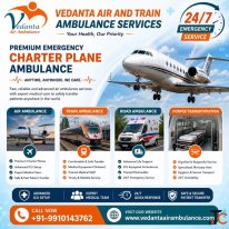 Use Vedanta Air Ambulance in Patna - Equipped with ICU Facilities