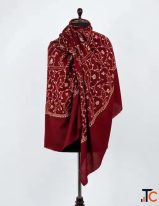 Red Tartan Pashmina Shawl - Elegant Winter Style Classic Design