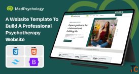 MedPsychology Therapist Website Design Template Built with HTML5 Tailwind CSS
