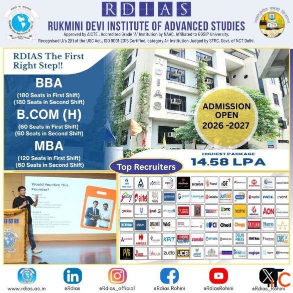 Top MBA Colleges Affiliated to IP University in North-West Delhi 2026 - RDIAS