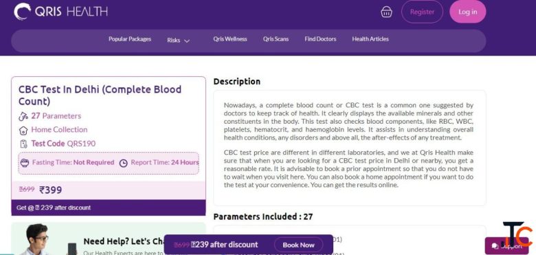 Book Affordable CBC Test in Delhi Best CBC Test Price at Qris Health
