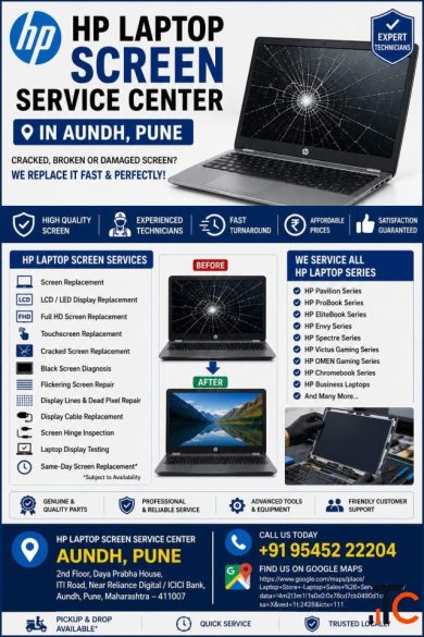 HP Laptop Screen Service Center Aundh HP Laptop Screen Replacement HP Display Repair Pune