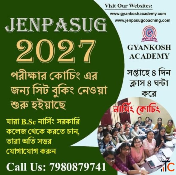 JENPASUG BSc Nursing Admission Joint Entrance Coaching Center Online Offline in Kolkata 2027