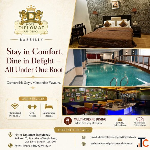 Hotel Diplomat Residency Bareilly - Comfortable Stay in Civil Lines