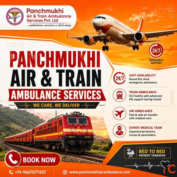 Panchmukhi ICU Train Ambulance in Patna- Safe Rail Transfer with Medical support