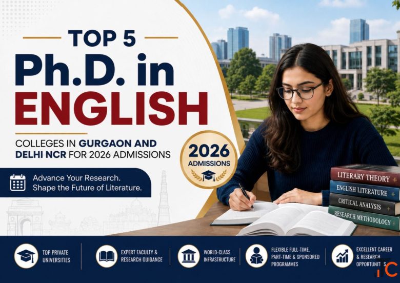 Top 5 Ph.D. in English Colleges in Gurgaon and Delhi NCR for 2026 Admissions
