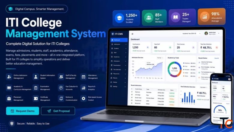 Complete Digital NCVTSCVT CRM Official Website Software for ITI Colleges