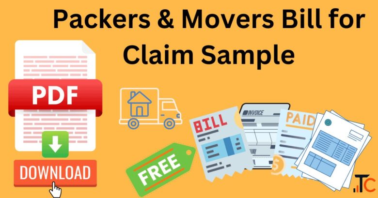 Original Packers and Movers Bill for claim