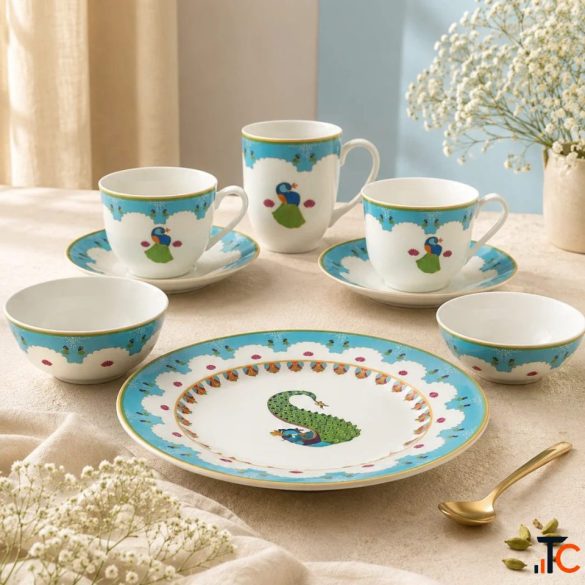 Tea Saucer Mayura Series 24 Carat Gold Plated