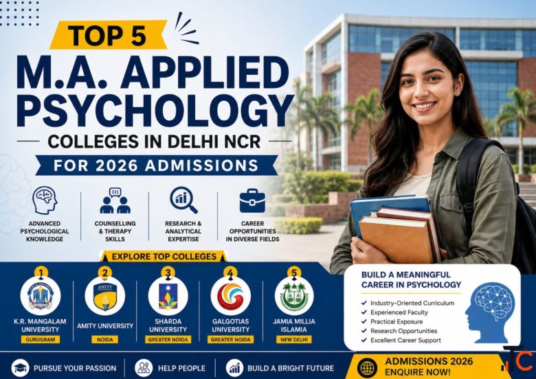 Top 5 M.A. Applied Psychology Colleges in Delhi NCR for 2026 Admissions