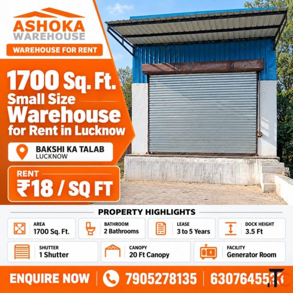 1700 Sq.ft Godown For Rent In Lucknow Affordable Small Size Warehouse For Rent