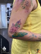 Floral Tattoo on Forearm Botanical Beauty with a Modern Edge