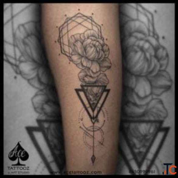 Floral Tattoo on Forearm Botanical Beauty with a Modern Edge