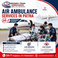 247 Air Ambulance Services in Patna with ICU Support