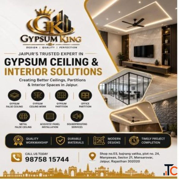1 Best Gypsum False Ceiling in Vaishali Nagar Jaipur 9875815744