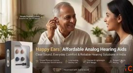 Analog Hearing Aid by Happy Ears Clear Sound Low Cost