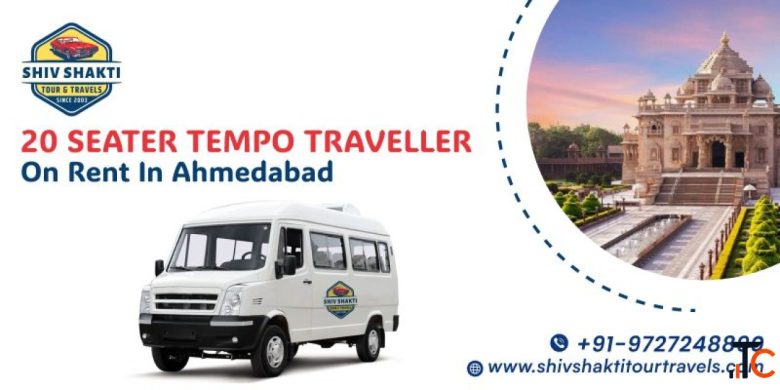 20 Seater Tempo Traveller Rental in Ahmedabad for Outstation Tours