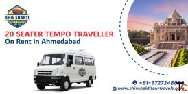 20 Seater Tempo Traveller Rental in Ahmedabad for Outstation Tours
