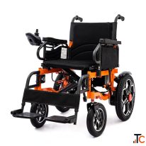 Portable Foldable Lightweight Electric Wheelchair Remote Control Steel Frame Powered Wheel Chair for