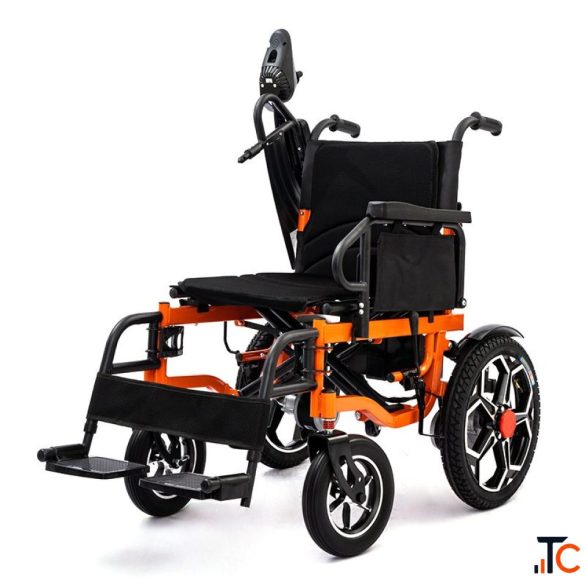 Portable Foldable Lightweight Electric Wheelchair Remote Control Steel Frame Powered Wheel Chair for