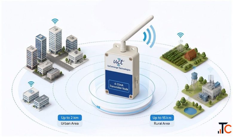 4-20 mA LoRaWAN Transmitter Node for Industrial IoT Remote Monitoring