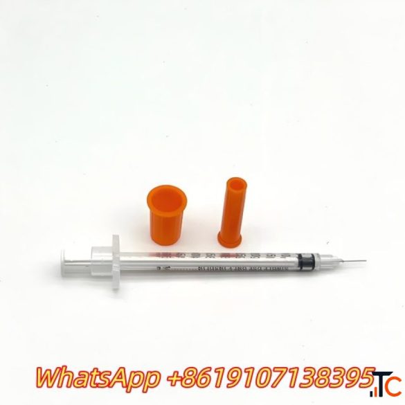 Medical Grade pink Insulin Syringe with Fixed Needle