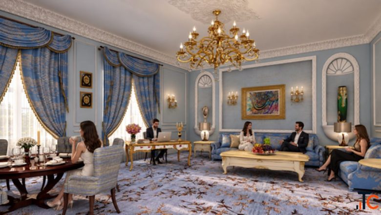 Luxury Modern Dining Interior Design 3D Architectural Rendering Visualization Services