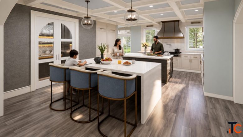 Luxury Modern Dining Interior Design 3D Architectural Rendering Visualization Services